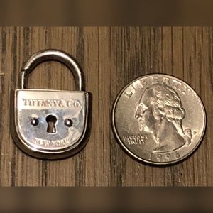 Tiffany 925 Med Arc Lock NY Pad Lock Pendant Charm